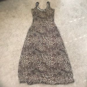 Leopard print maxi dress
